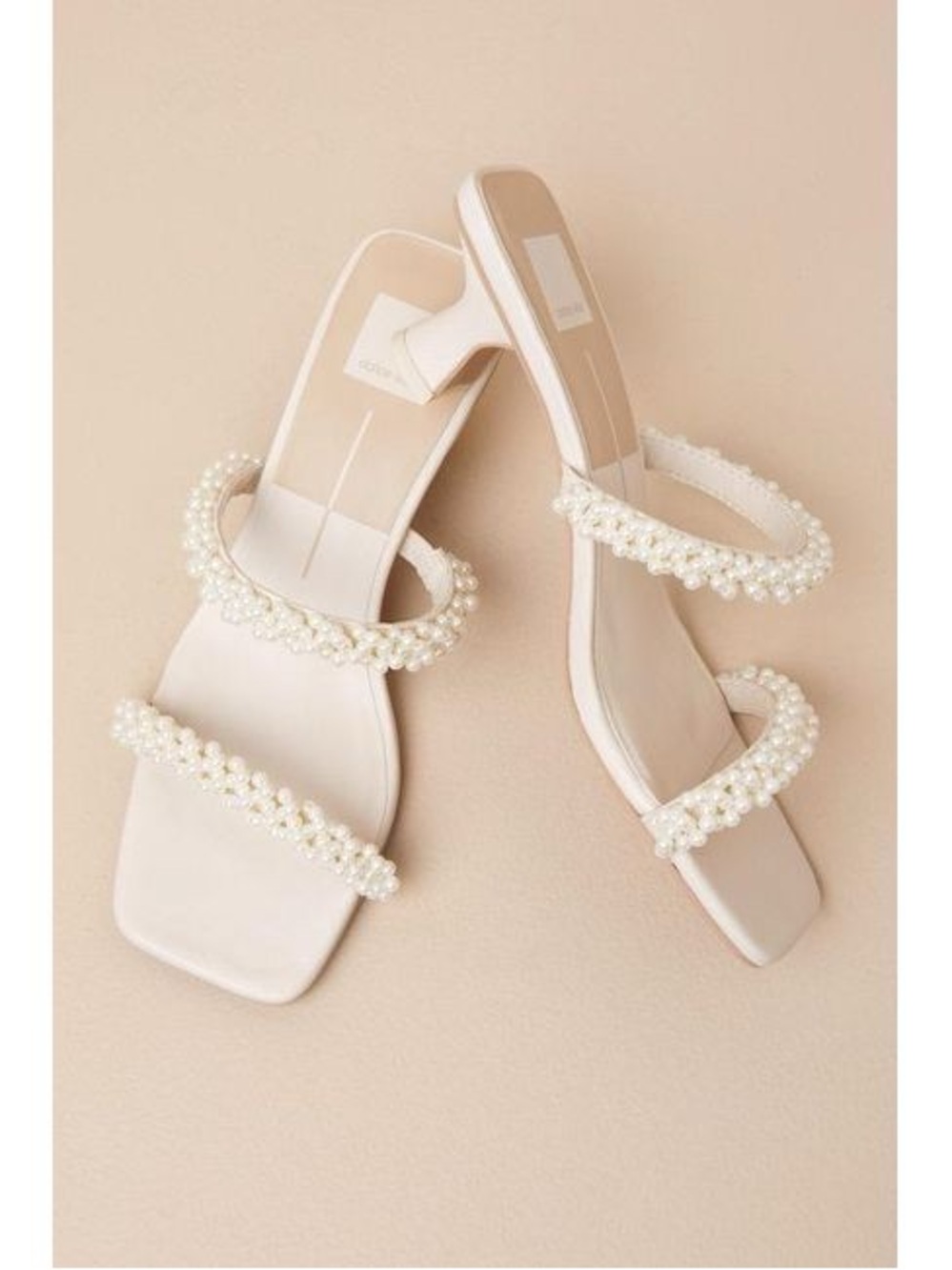 NWT Dolce Vita Boni Pearl Heels Vanilla Stella Size 7.5